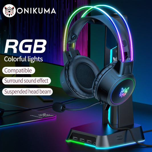 ONIKUMA Gaming Headset with Noise Isolation, High-Fidelity Sound & Built-in Mic for Live Streaming and PC Games