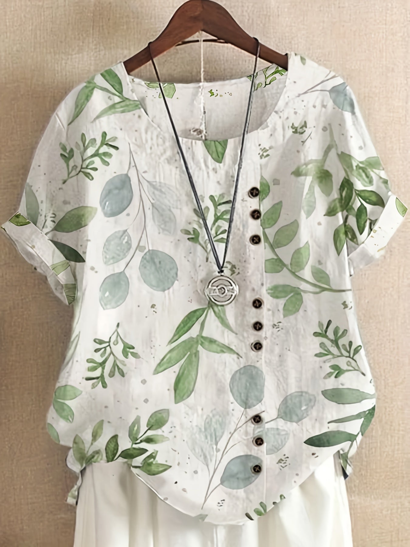 For Spring & Summer, Casual Short Sleeve Floral Print Crew Neck T-Shirt, Women's Clothing